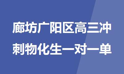 廊坊广阳区高三冲刺物化生一对一单科辅导班