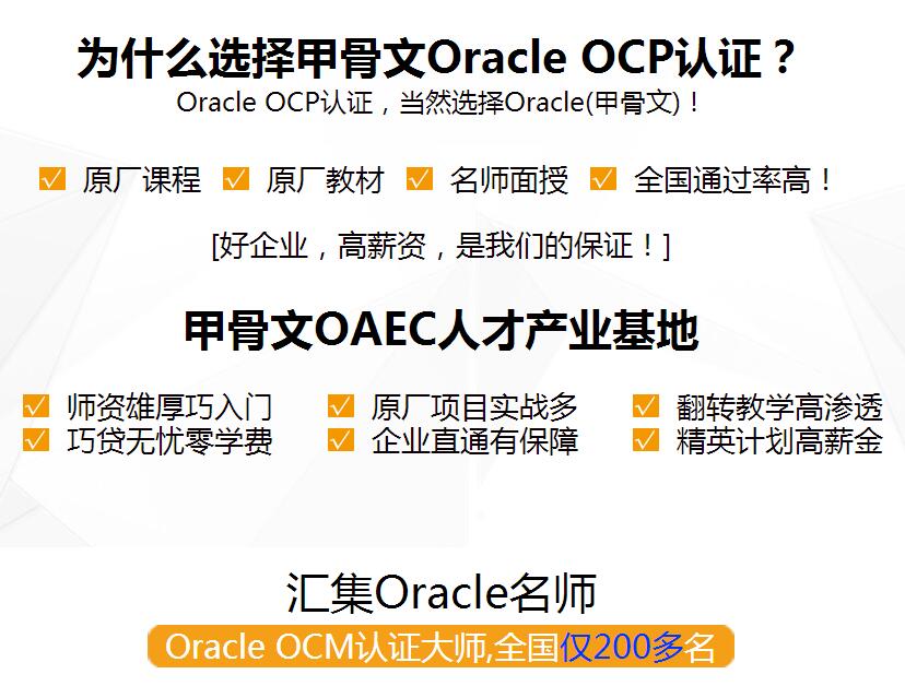 上海Oracle OCP认证就业前景怎么样